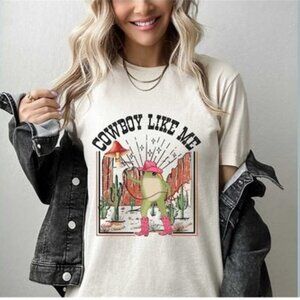 Cowboy Like Me Frog Inspired Country Music Band Graphic Shirt 101